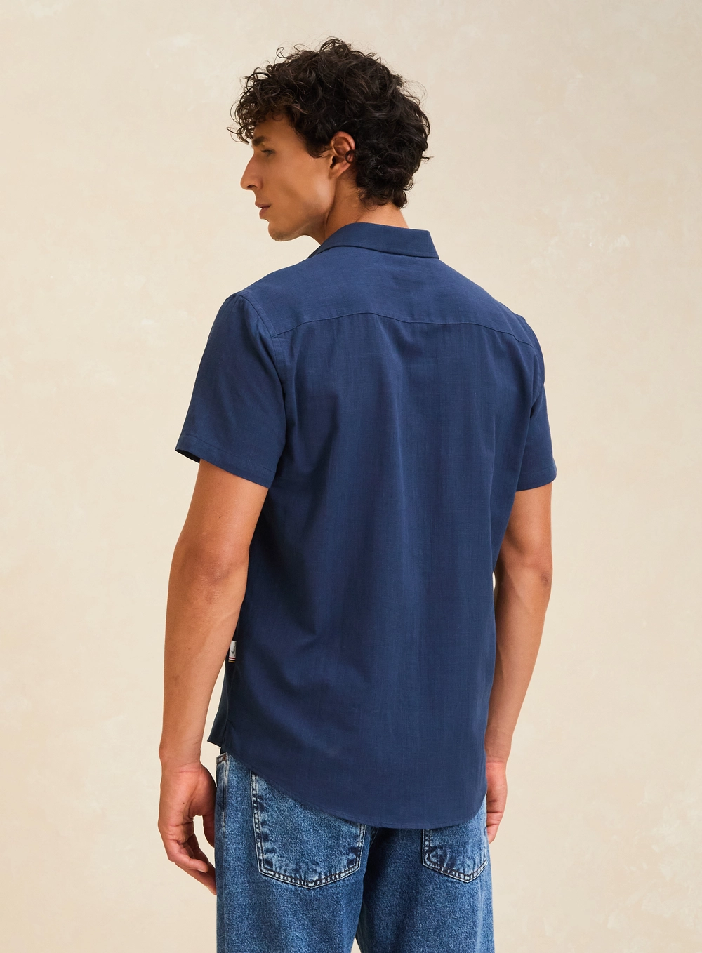 Camisa Masculina Relax Manga Curta Azul 2