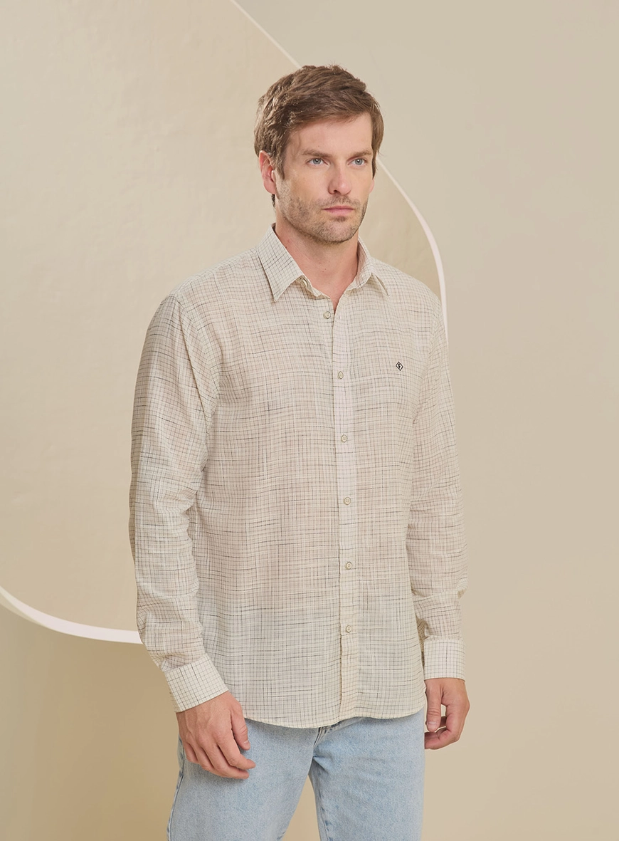 Camisa Masculina Relax Xadrez Estampados