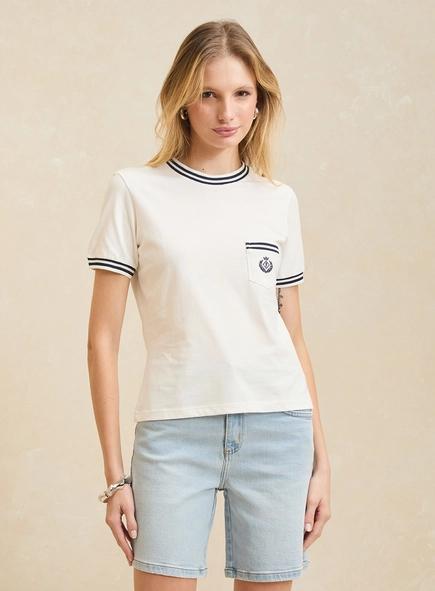 Camiseta Feminina Com Bordado - Fran