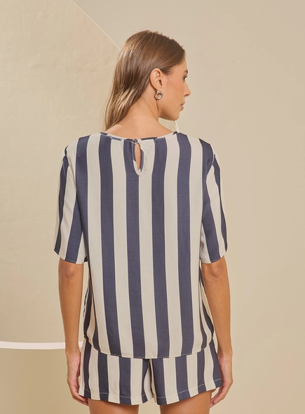 Camiseta Feminina Reta Listrada