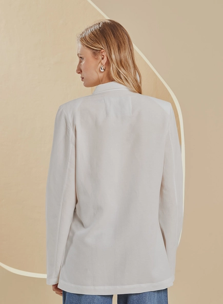 Blazer Alfaiataria Feminino Reto