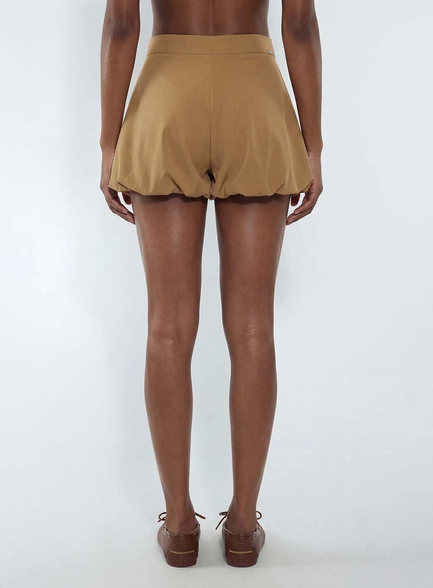 Short Alfaiataria Balonê Bege 4