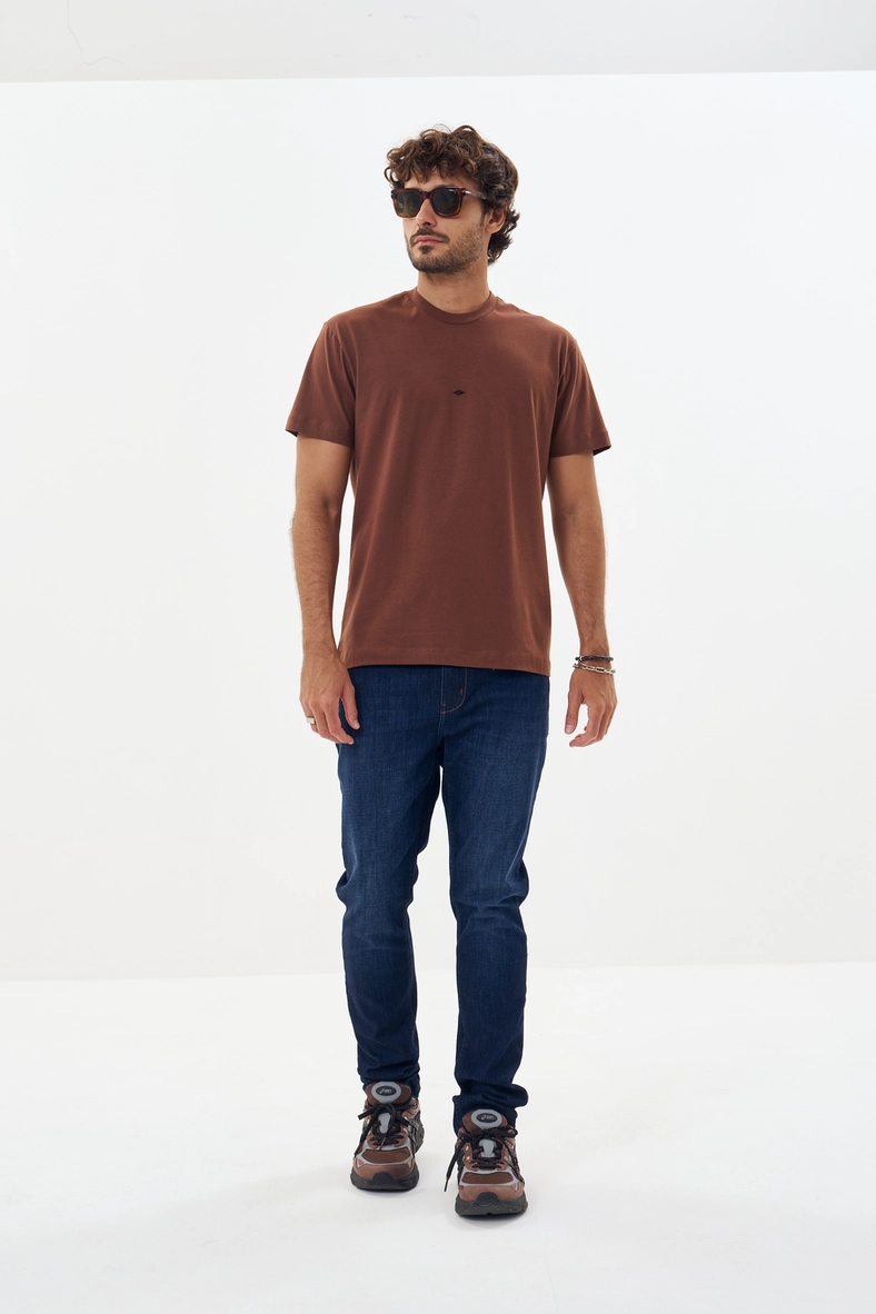 Camiseta Masculina Básica Marrom 1