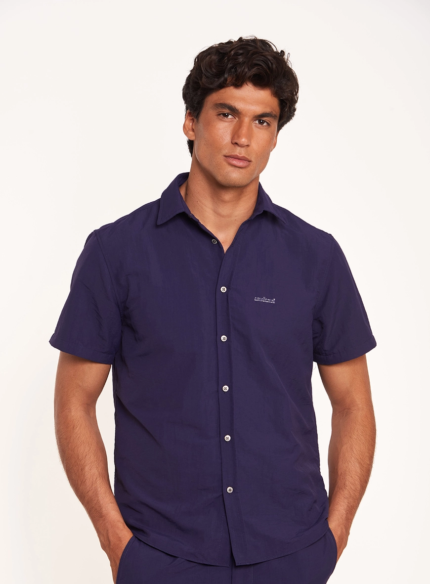 Camisa Masculina Manga Curta Com Botões