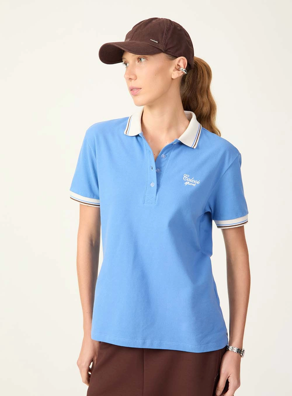 Polo Malha 1 Feminino Colcci Sport Azul
