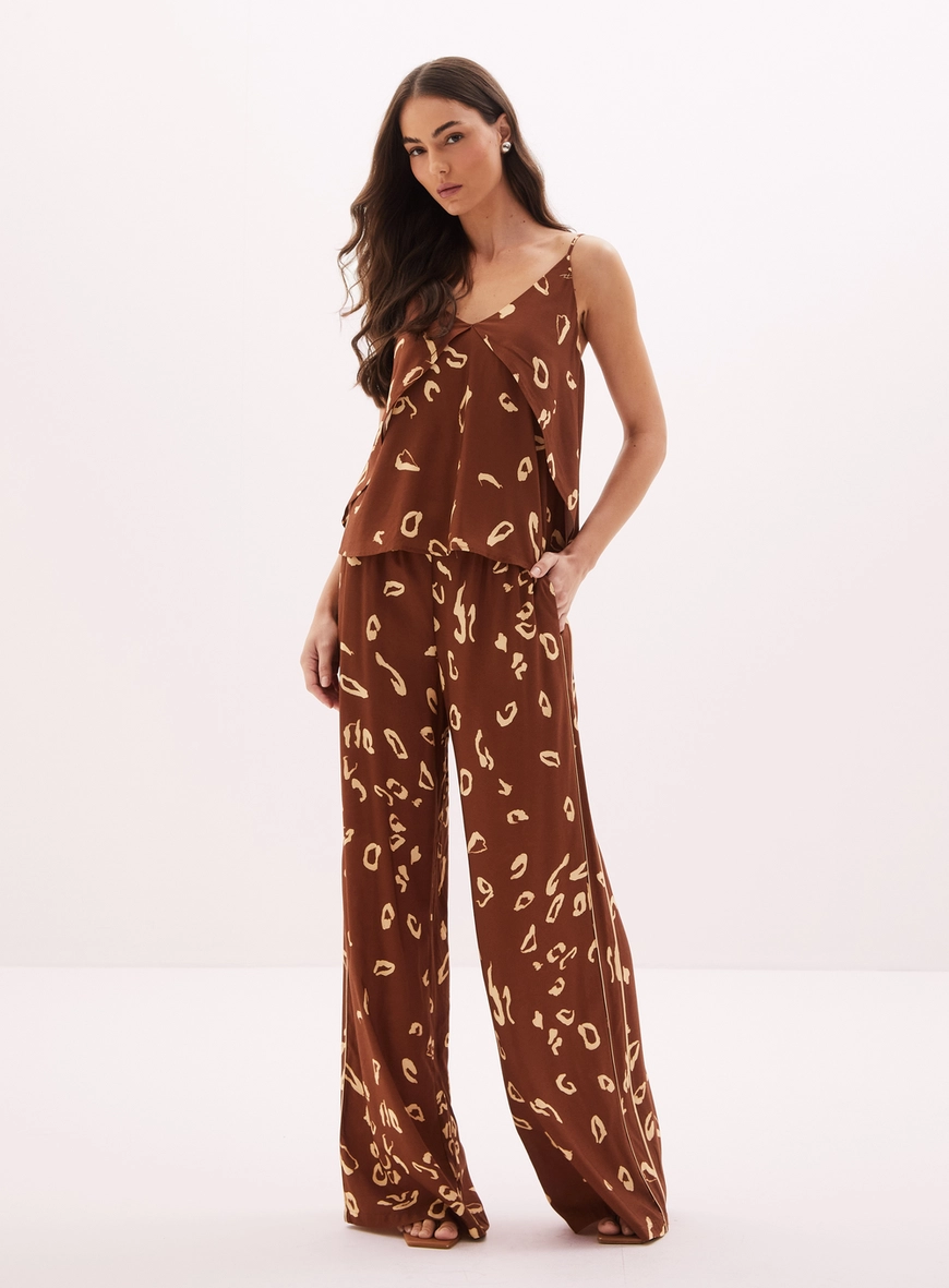 Calça Feminina Pantalona Estampada Estampados 1