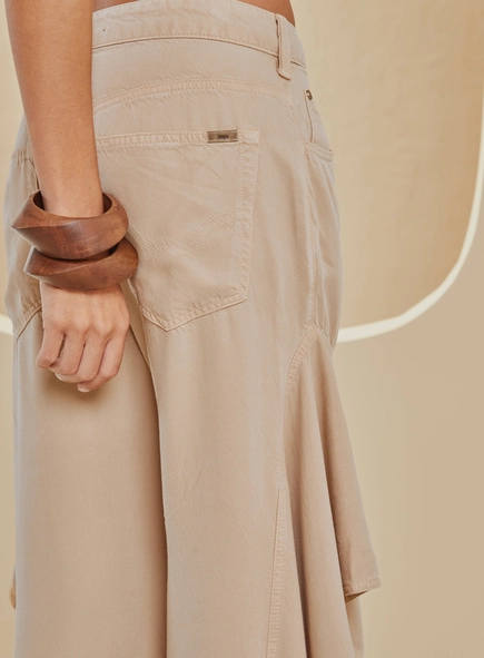 Calça Sarja Feminina Godê Mullet