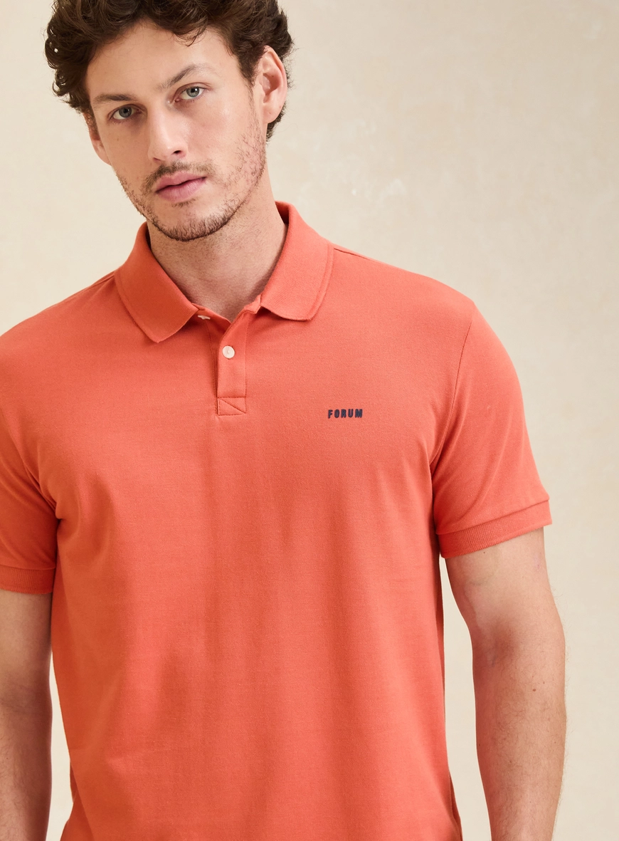 Polo Masculina Muscle Básica Laranja