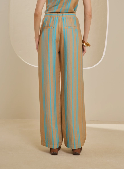 Calça Alfaiataria Feminina Reta Estampada