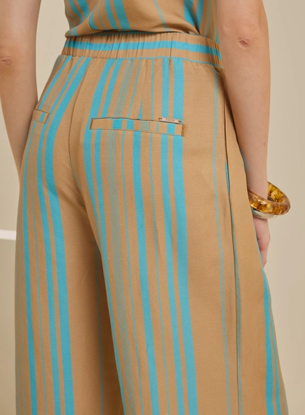 Calça Alfaiataria Feminina Reta Estampada