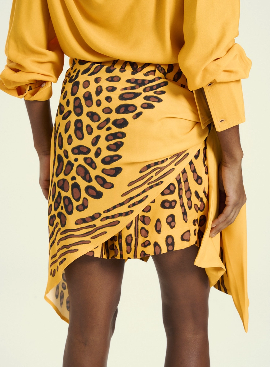 Short Feminino Com Amarração - Jungle Gold Estampados 2