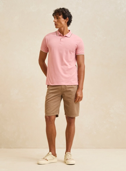 Polo Masculina Muscle Com Friso