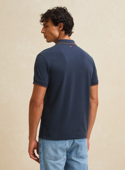 Polo Masculina Muscle Piquet Com Frisos