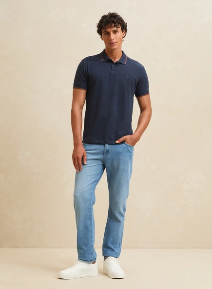 Polo Masculina Muscle Piquet Com Frisos