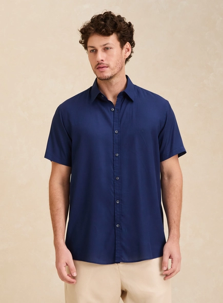 Camisa Masculina Relax Manga Curta