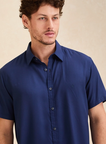 Camisa Masculina Relax Manga Curta