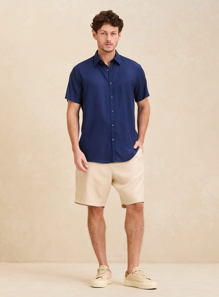 Camisa Masculina Relax Manga Curta
