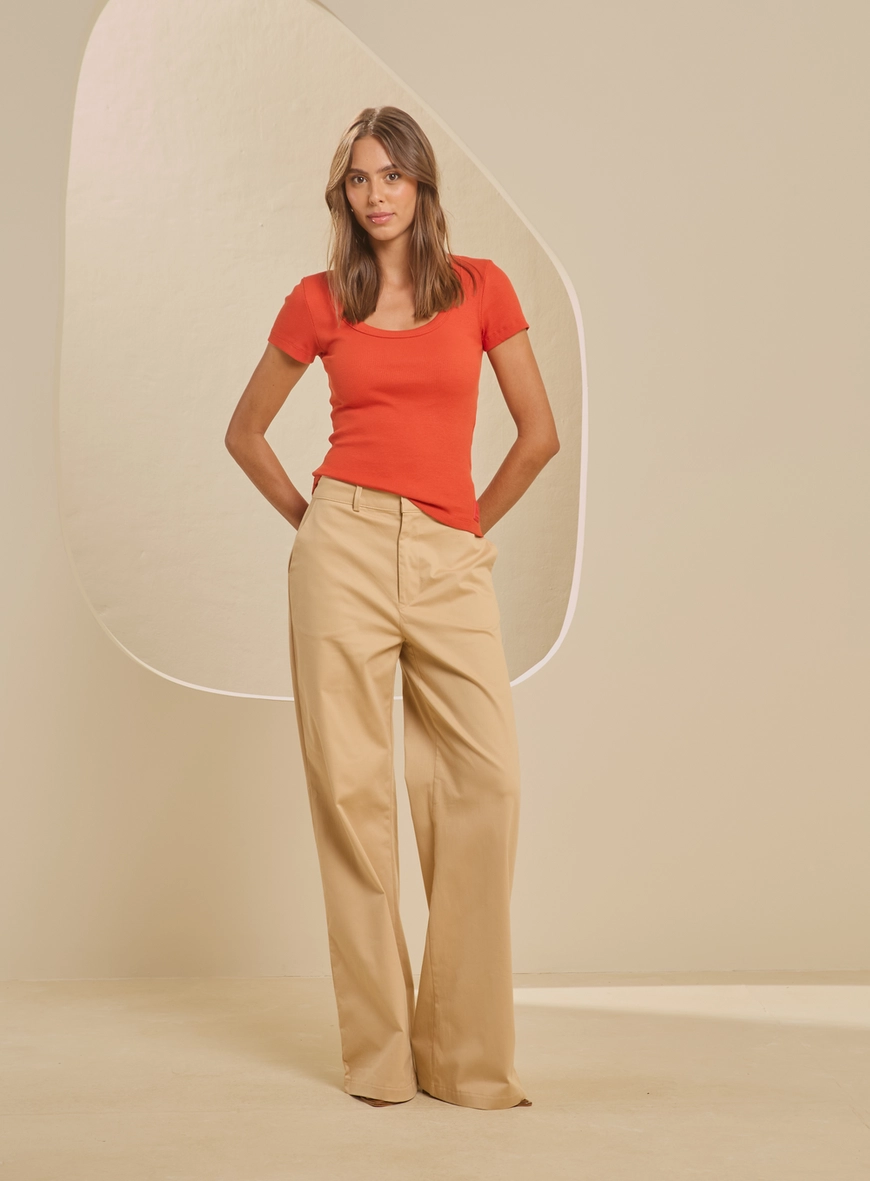 Camiseta Feminina Justa Laranja 1