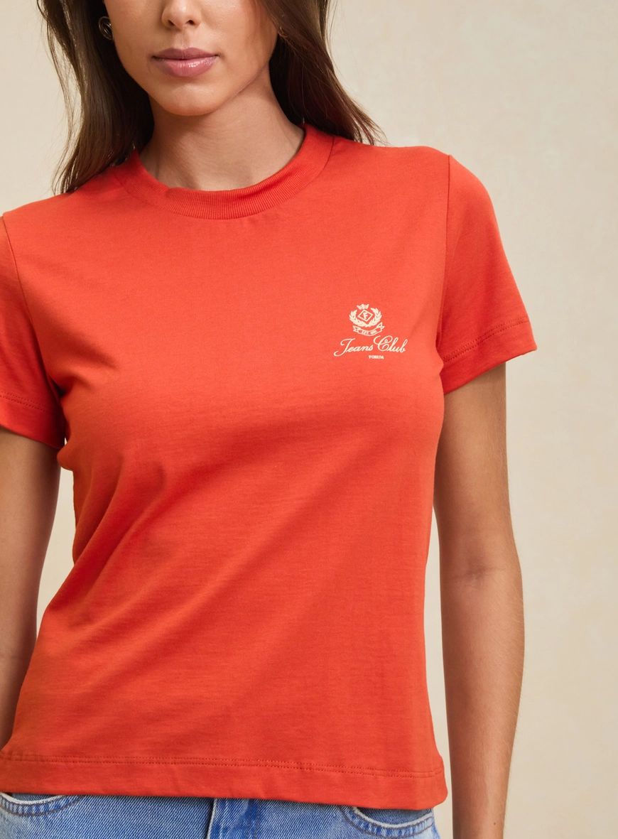 Camiseta Feminina Manga Curta - Fran Laranja 4
