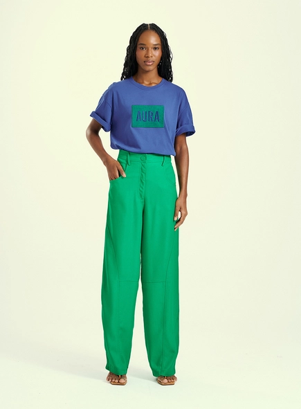 Calça Feminina Wide Leg Com Bolsos
