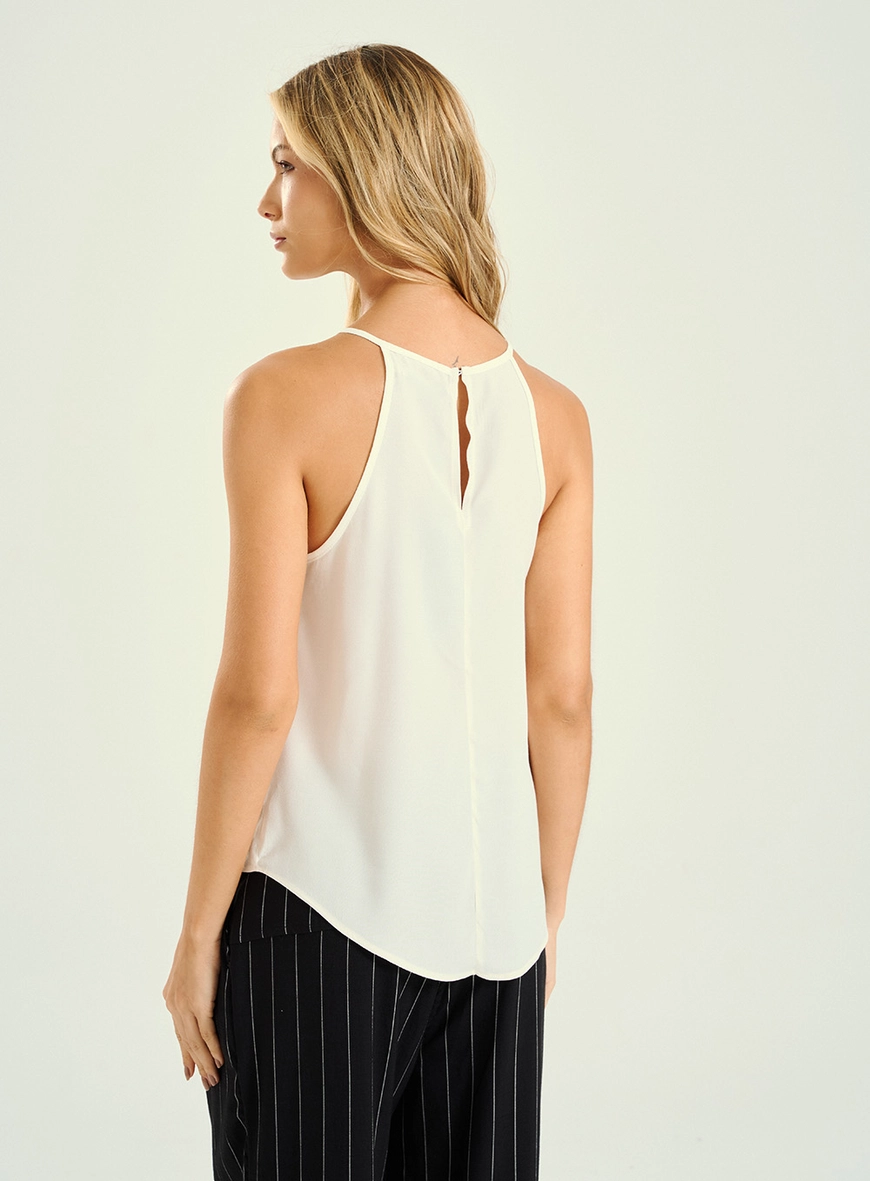 Regata Feminina Com Estampa Localizada Branco 2