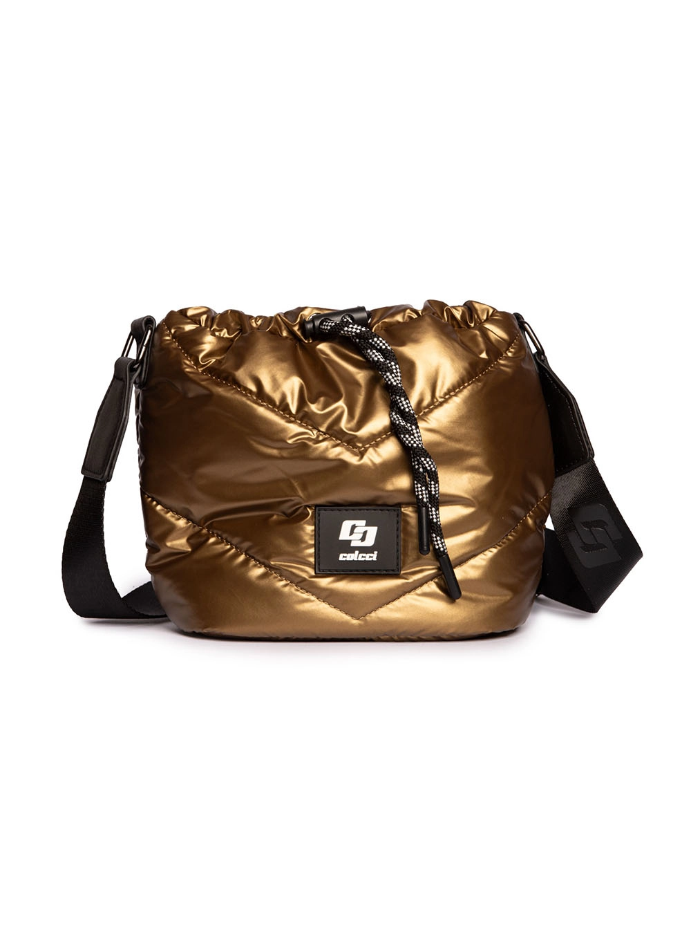 Bolsa Colcci Fem Bucket Nylon Ouro
