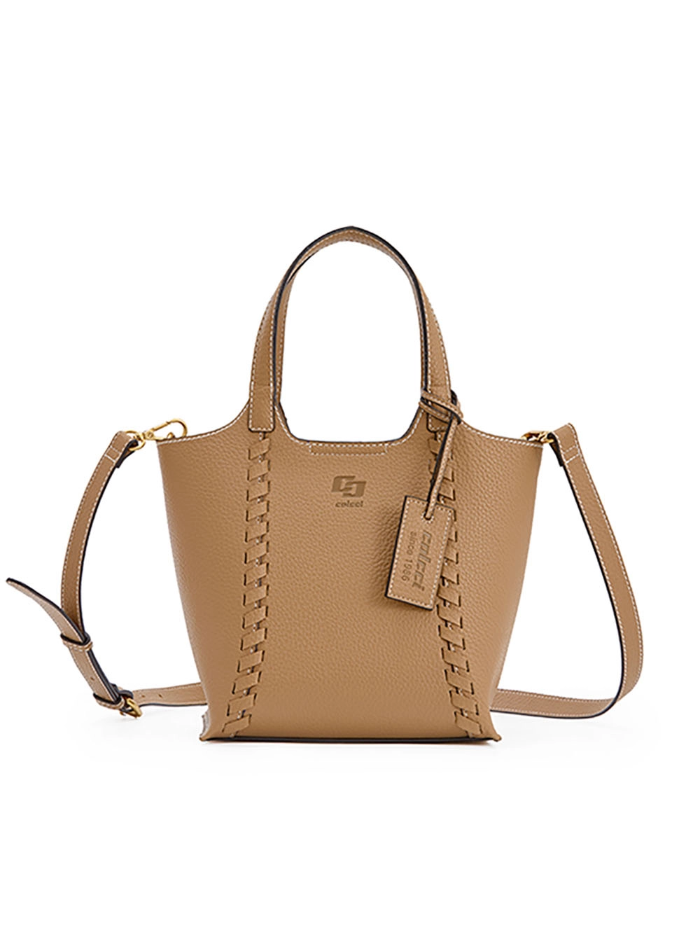 Bolsa Colcci Fem Bucket Textura Marrom Ebbela