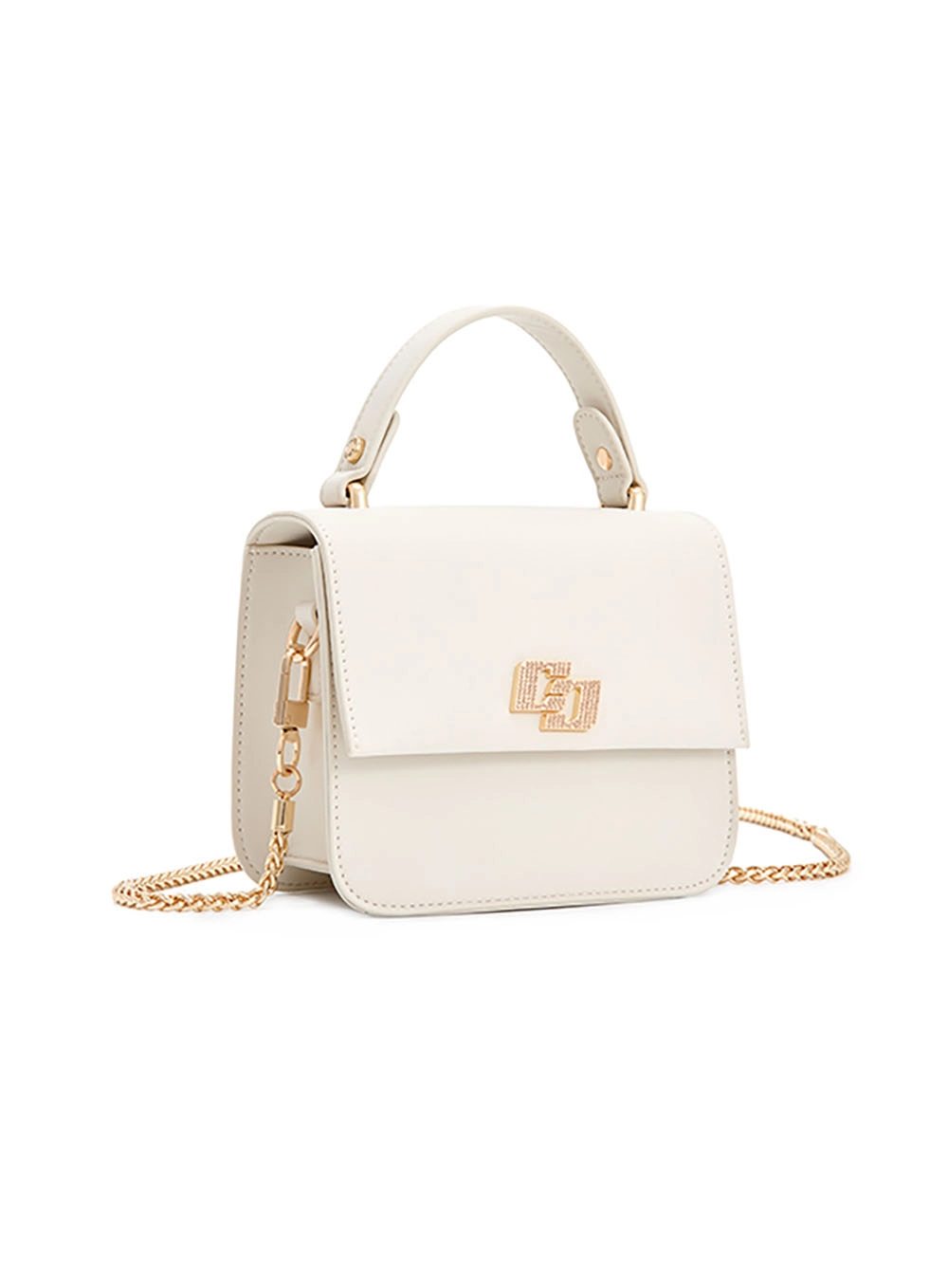Bolsa Colcci Fem Cross Logo Strass Bege