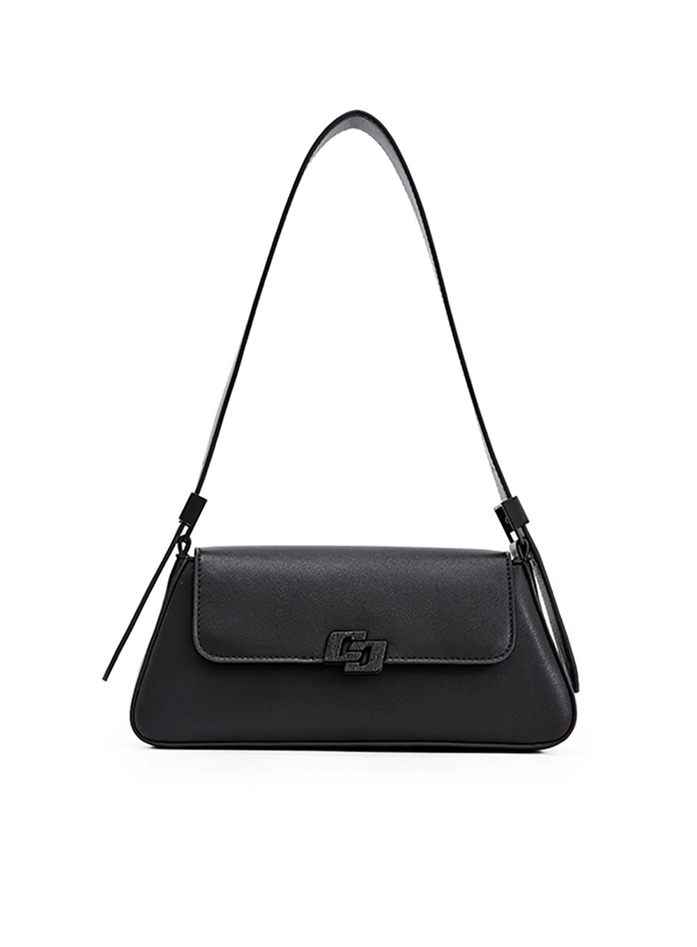 Bolsa Colcci Fem Baguette Logo Strass Preto