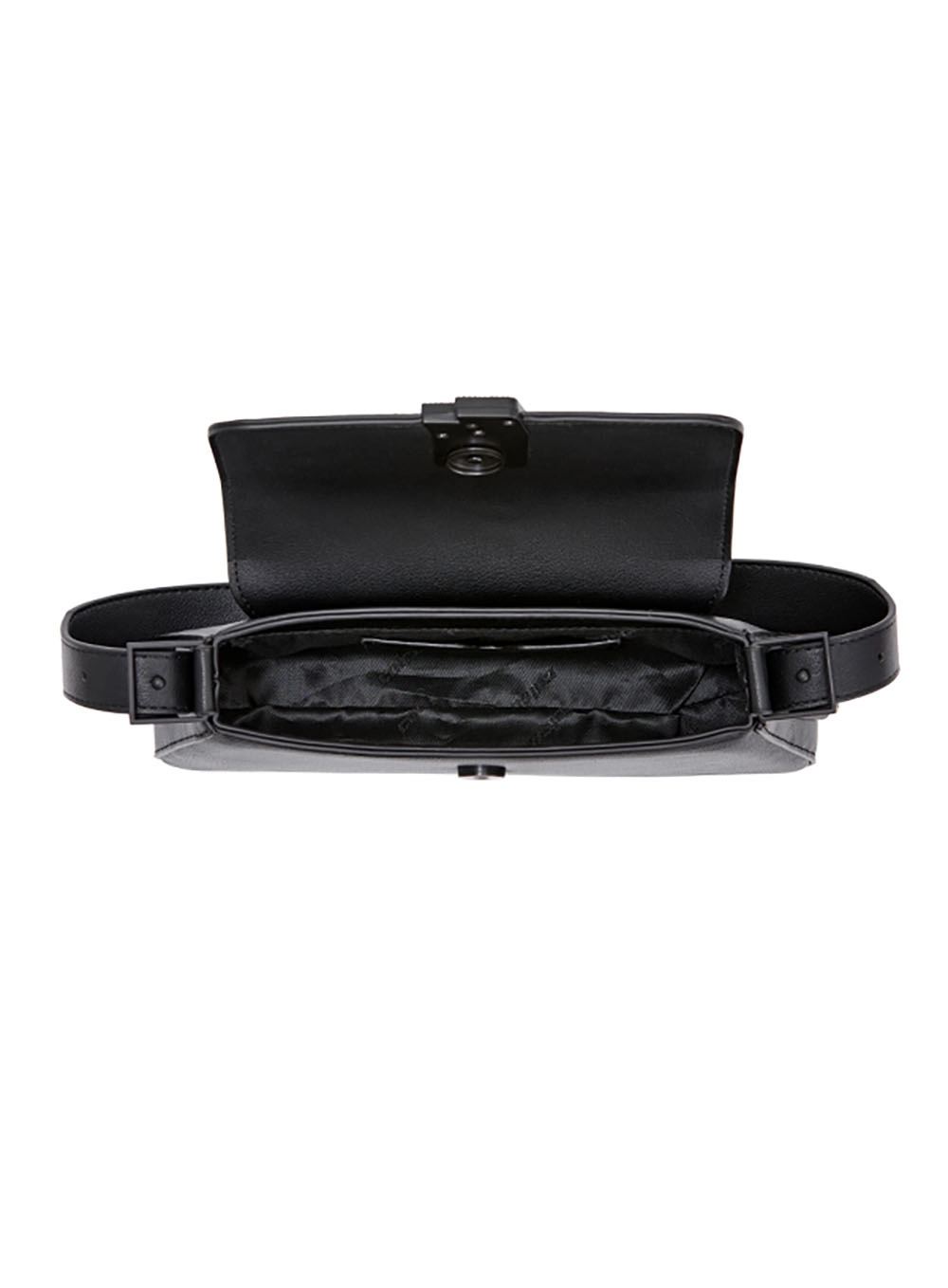 Bolsa Colcci Fem Baguette Logo Strass Preto