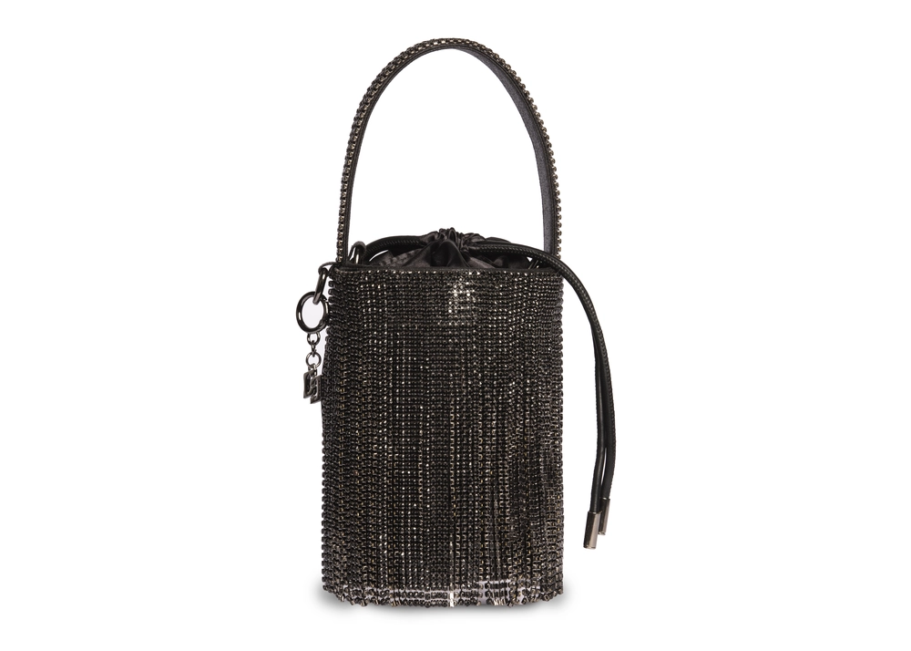 Bolsa Colcci Fem Bucket Franja Strass Preto