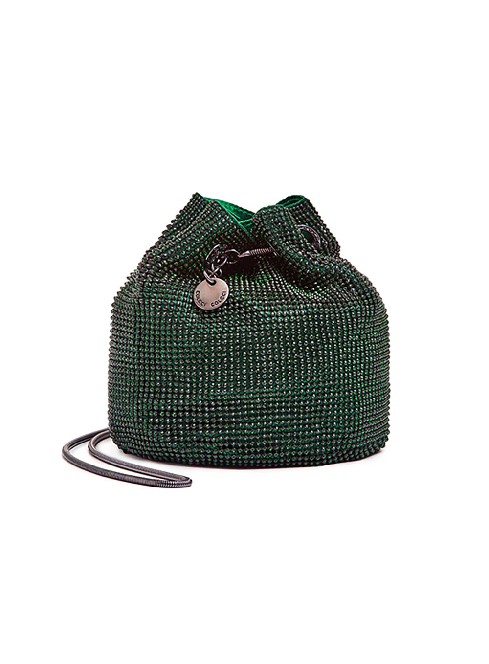 Bolsa Bucket Strass Verde