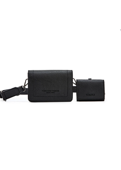 Bolsa Dupla Double Bag Textura Preto