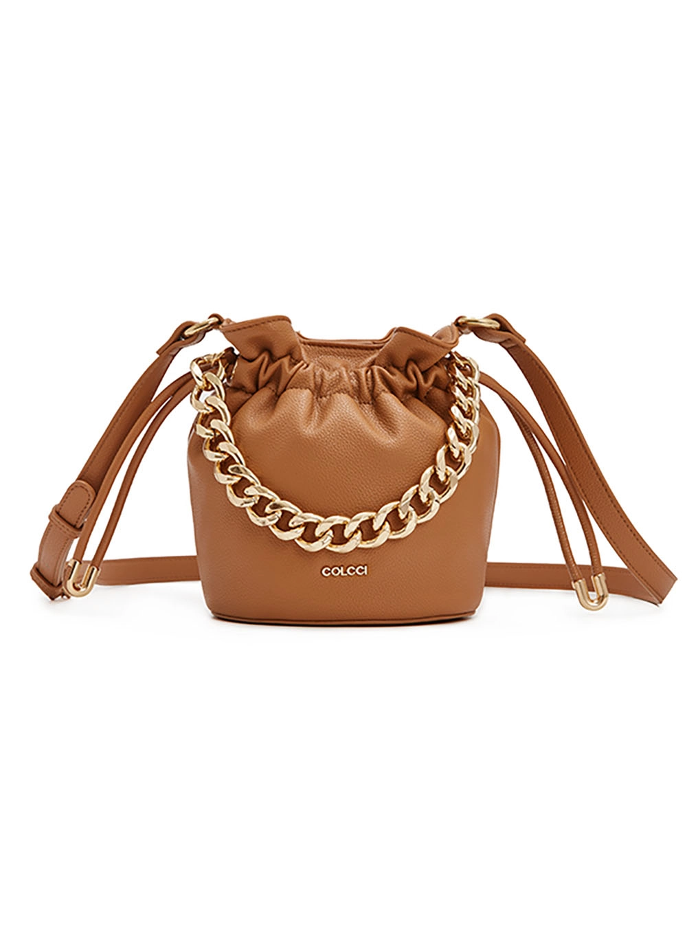 Bolsa Colcci Fem Bucket Corrente Marrom