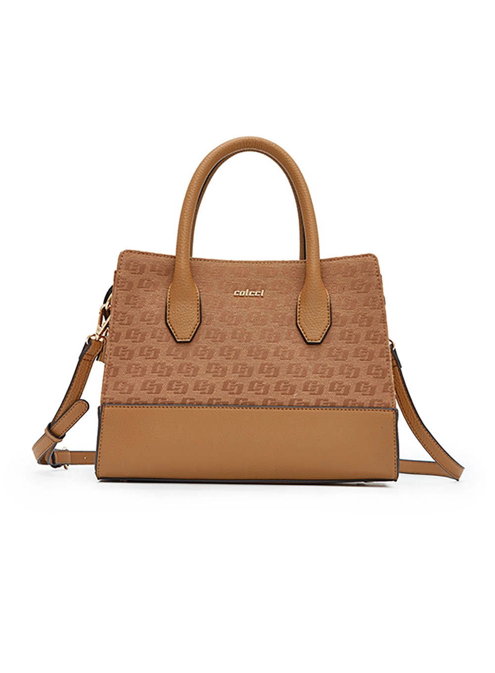 Bolsa Colcci Fem Tote Jacquard Caramelo