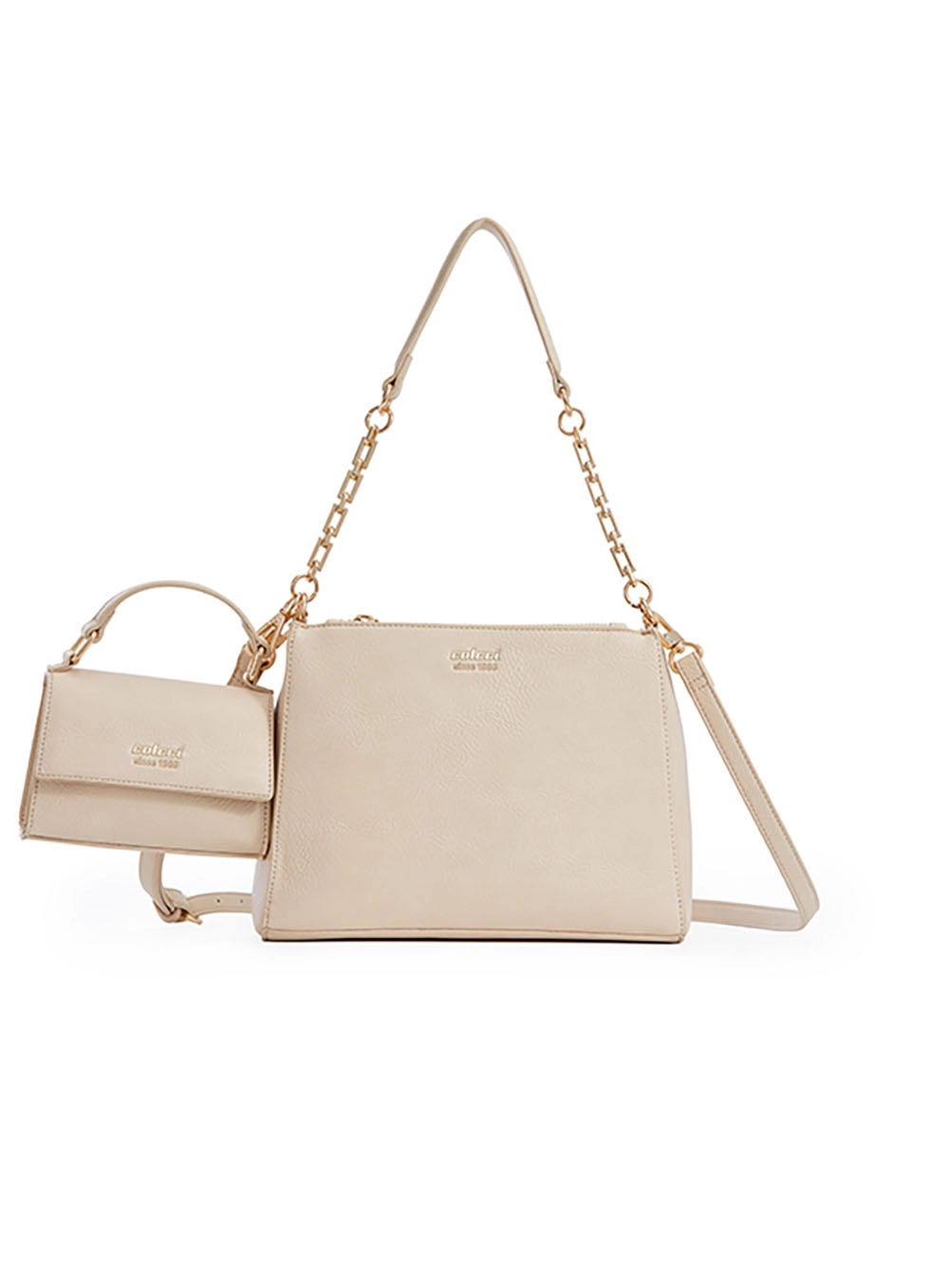 Bolsa Colcci Fem Multi Bag Textura Off White