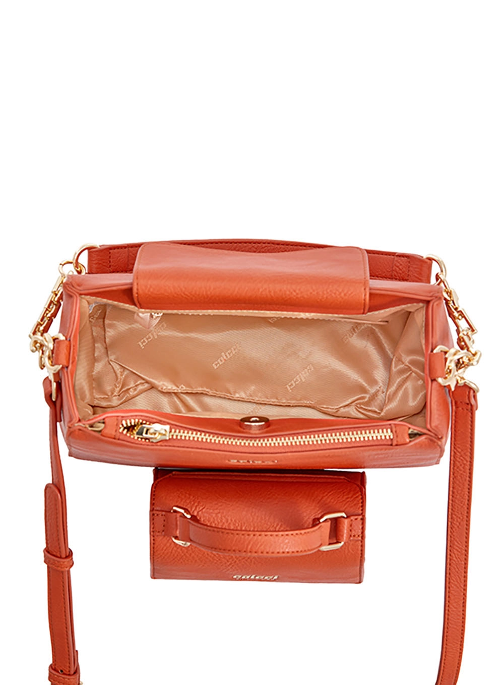 Bolsa Colcci Fem Multi Bag Textura Laranja