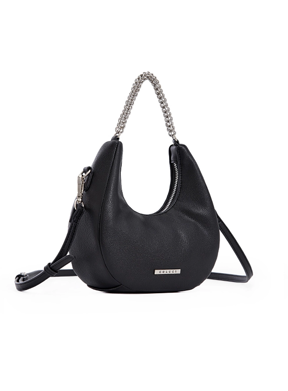 Bolsa Colcci Fem Meia-lua Mini Floate Preto