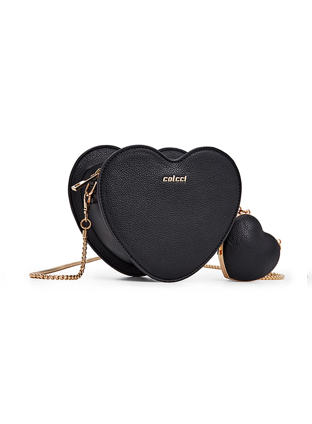 Bolsa Colcci Fem Heart Mini Floater Preto