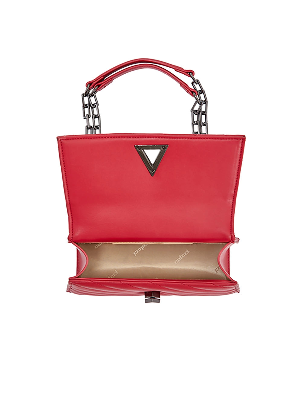 Bolsa Colcci Feminina Tiracolo Estampa Quadriculada Vermelho