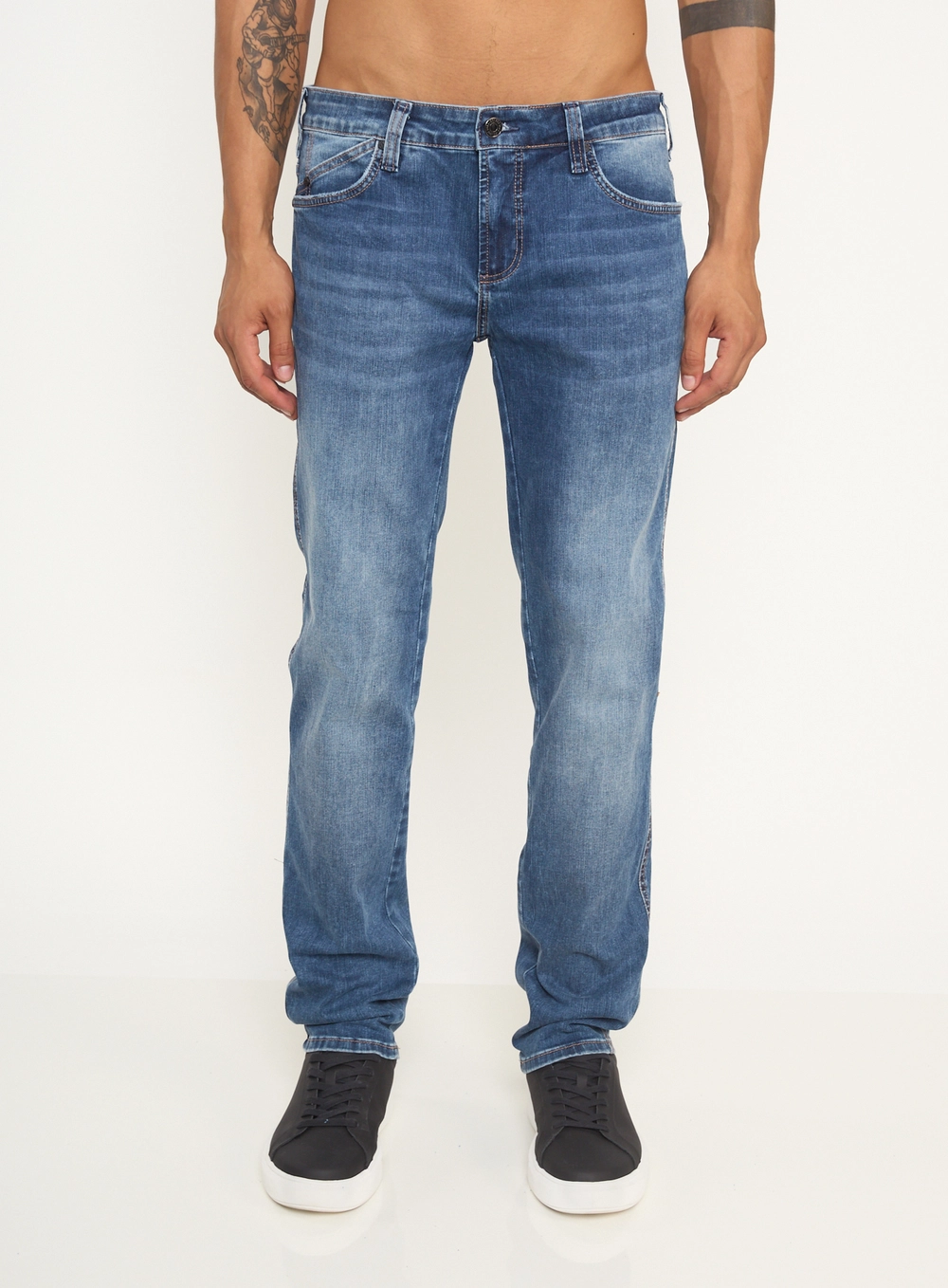 Calça Masculina Slim Jeans Estonada Índigo