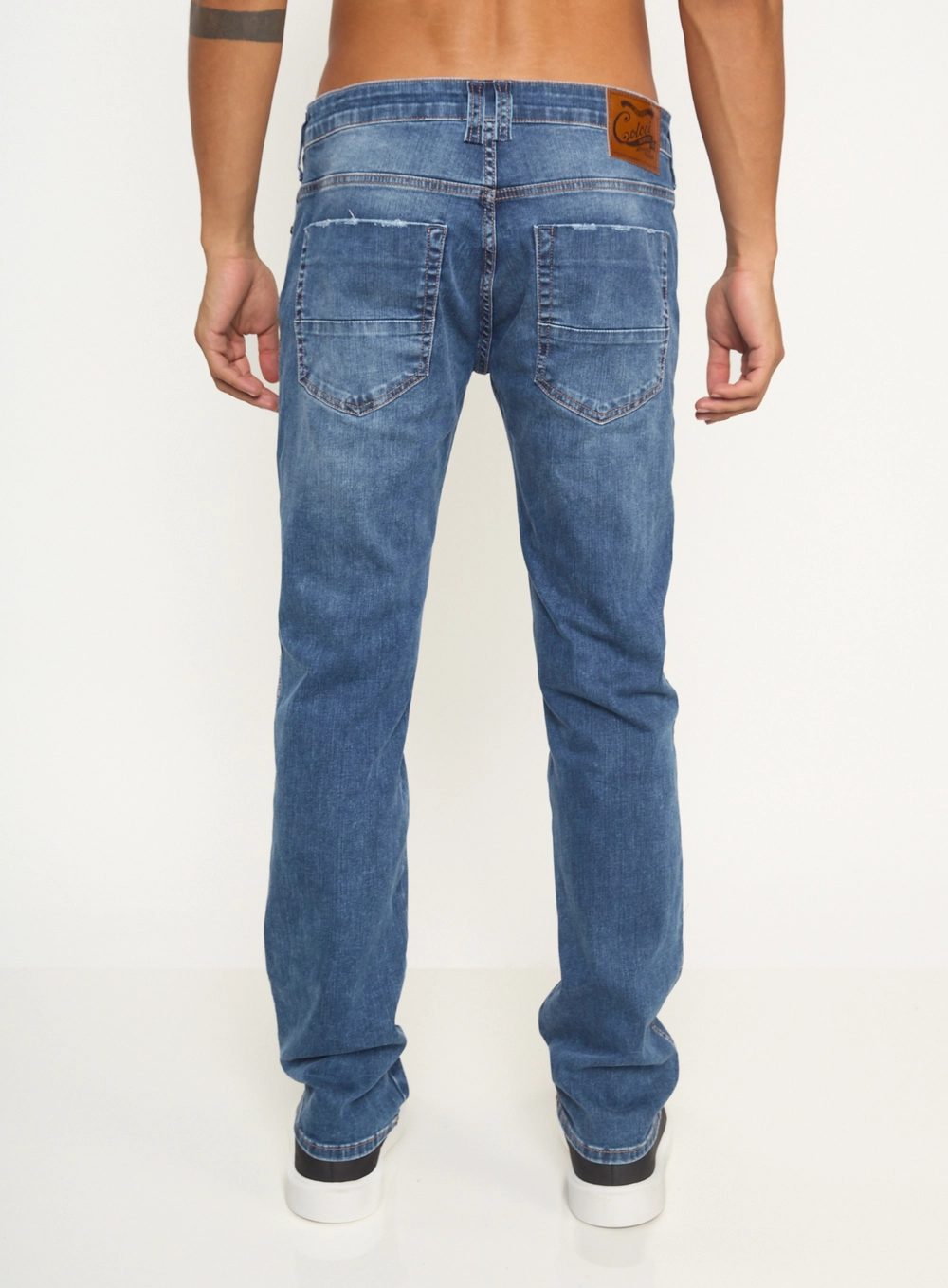 Calça Masculina Slim Jeans Estonada Índigo