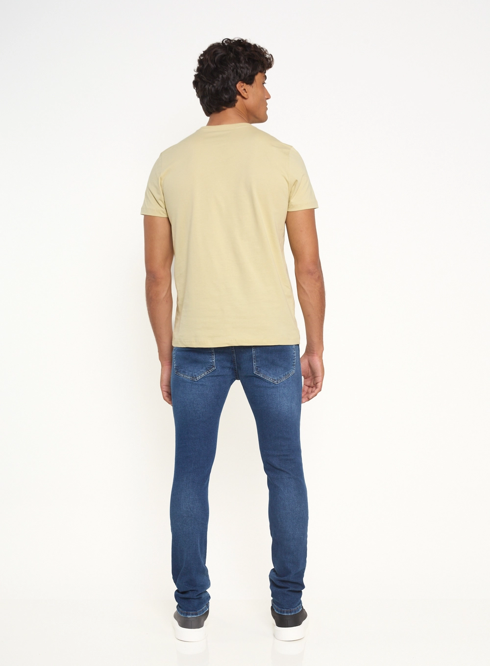 Calça Masculina Skinny Jeans Estonada Índigo