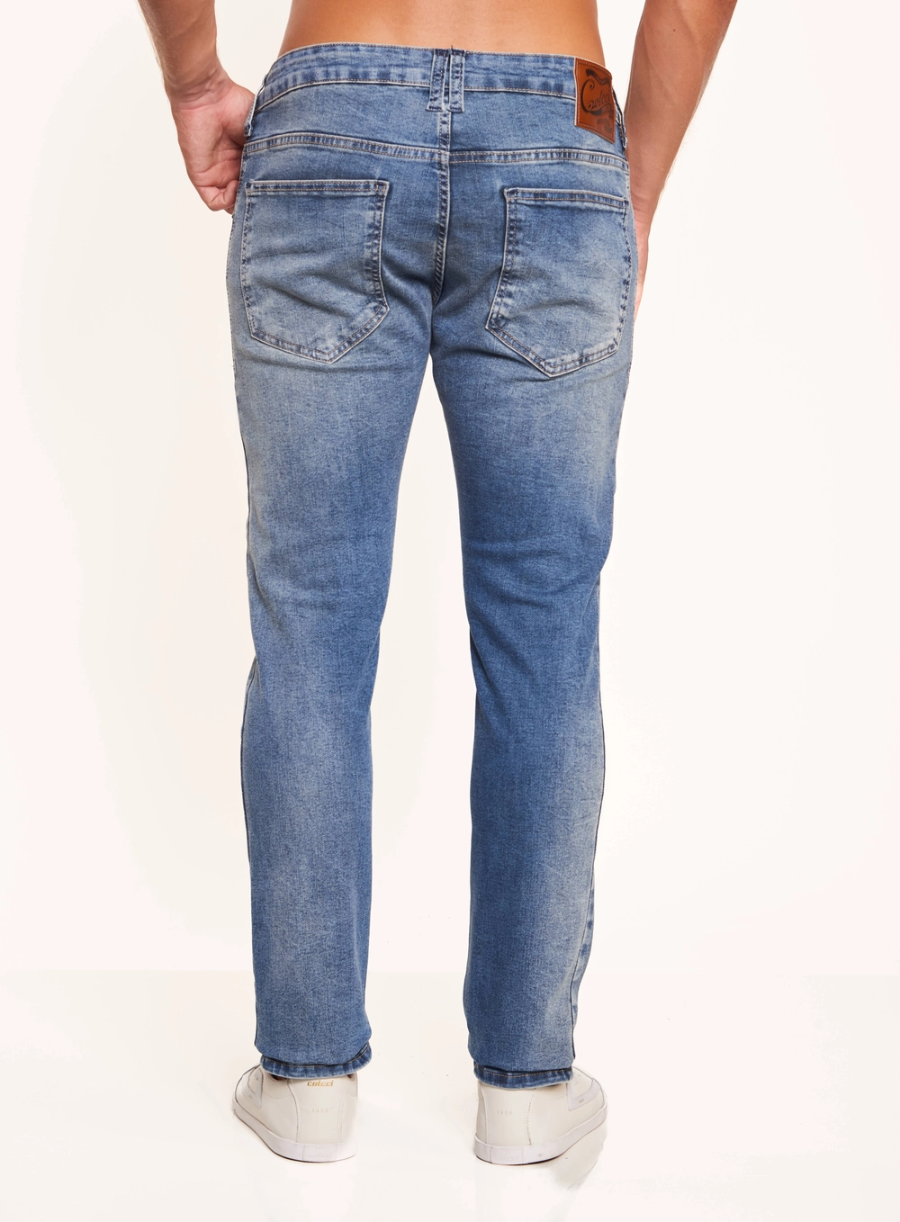Calça Masculina Felipe Skinny Com Bolsos Índigo