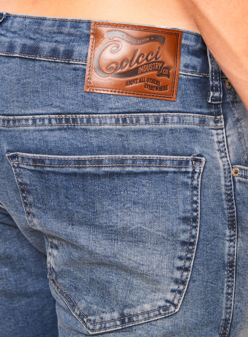 Calça Masculina Felipe Skinny Com Bolsos Índigo