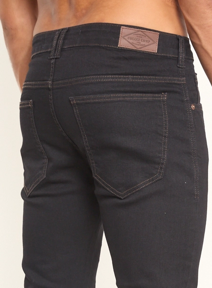 Calça Masculina Felipe Skinny Jeans Escura Indigo Preto