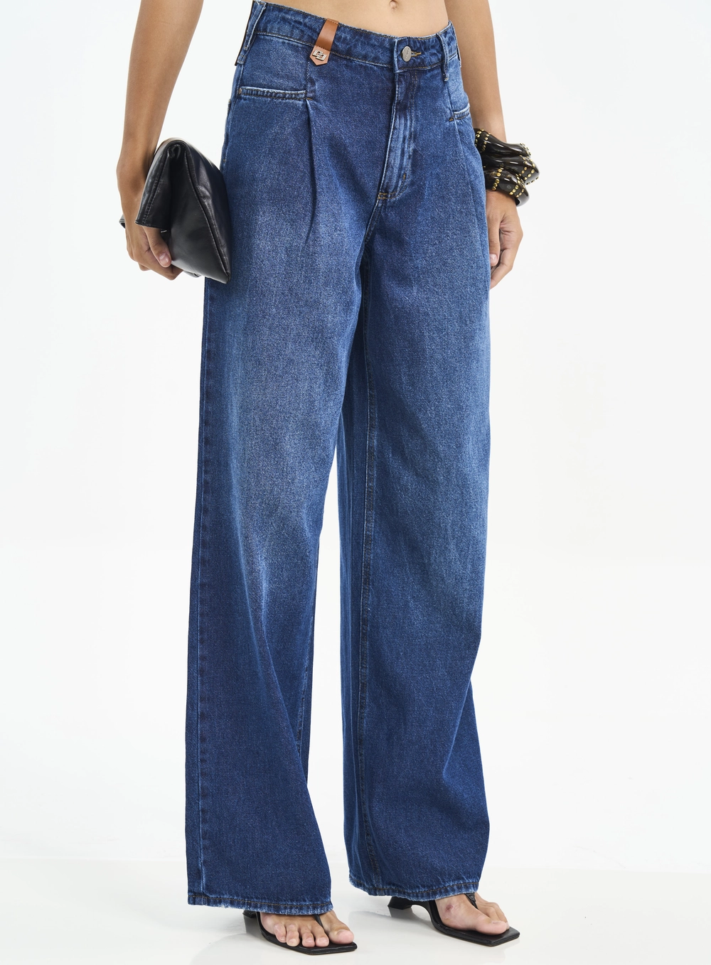 Calça Feminina Jeans Juliette Wide Leg Índigo