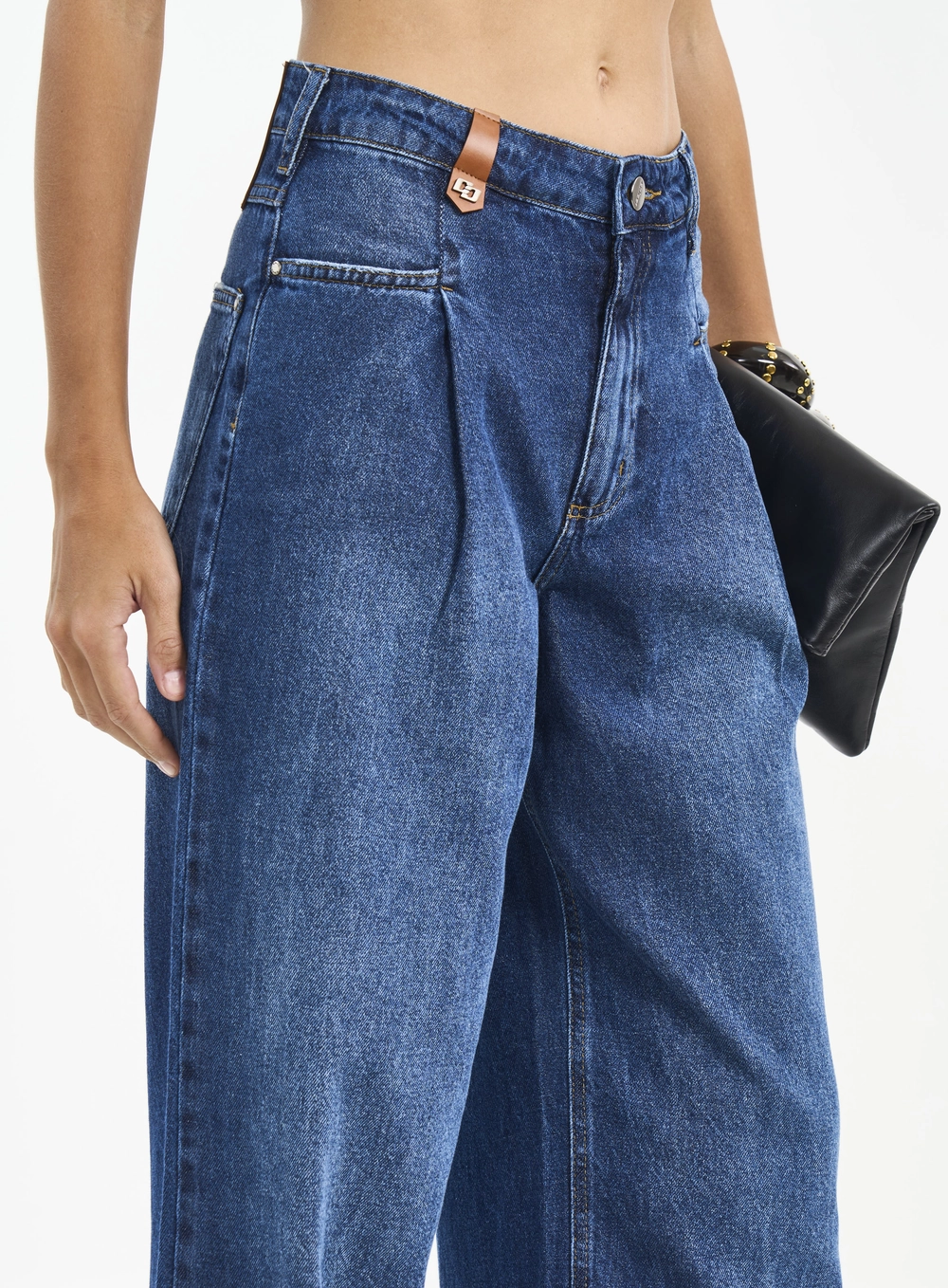 Calça Feminina Jeans Juliette Wide Leg Índigo