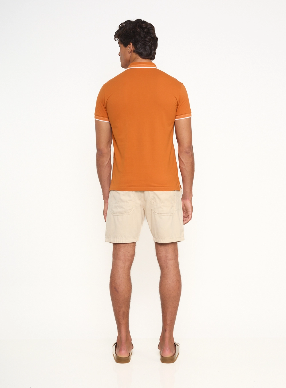 Bermuda Reta Masculina Casual Bege