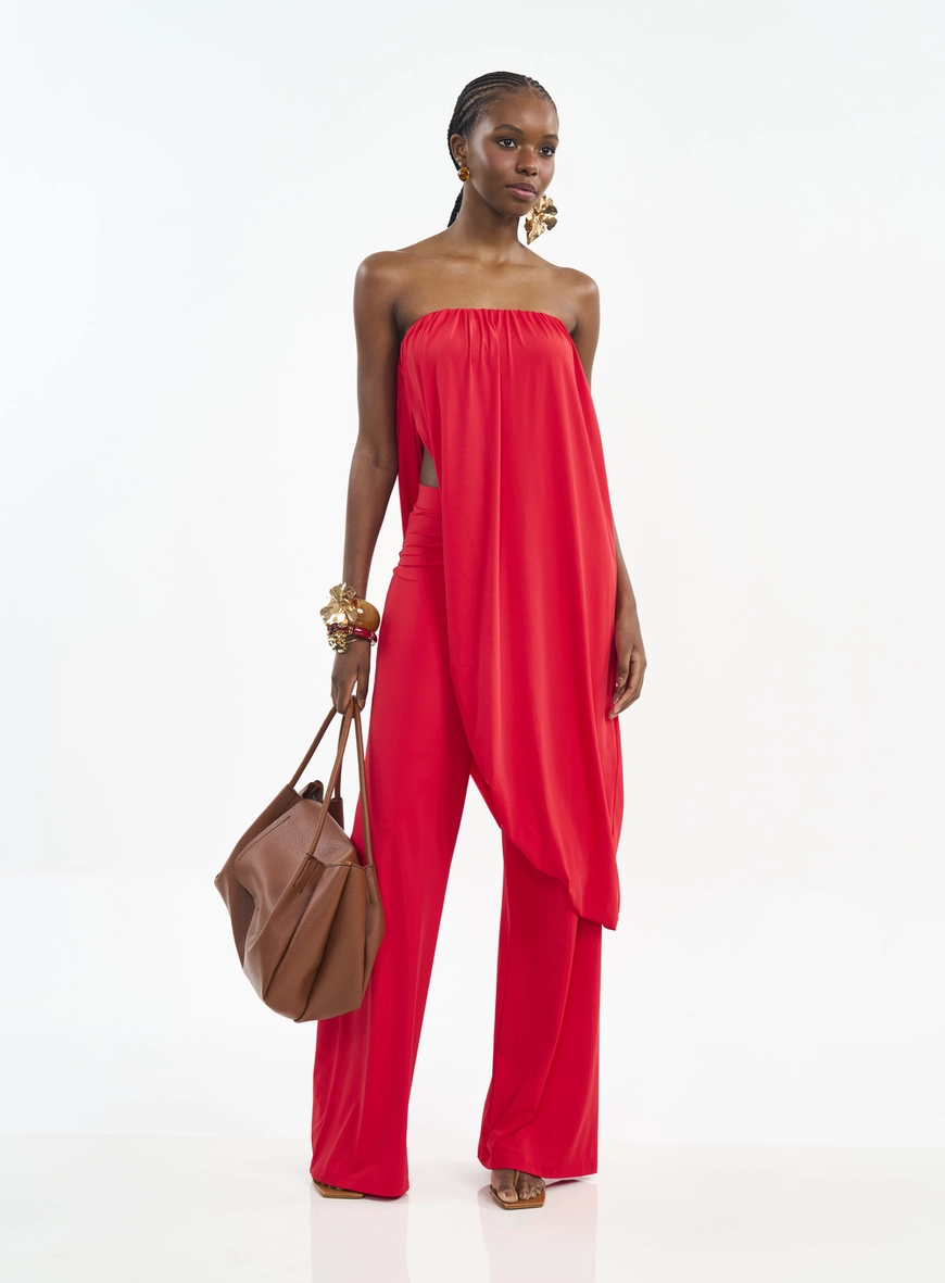 Blusa Tomara Que Caia Longa Com Fenda